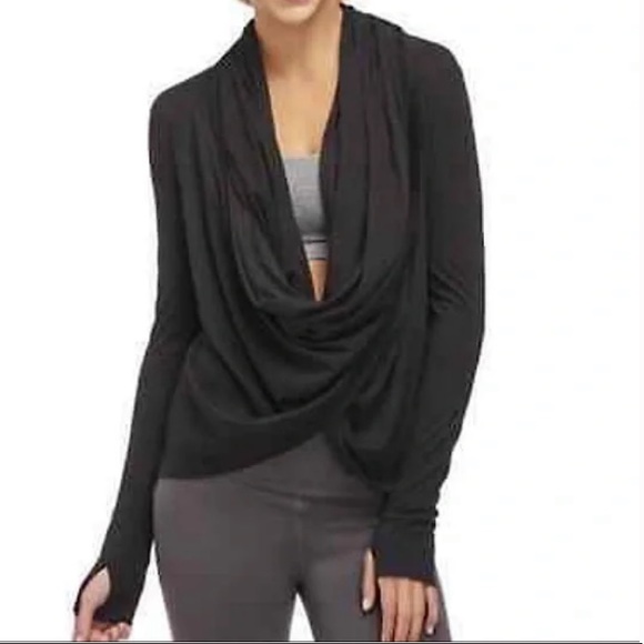 Fabletics Sweaters - Fabletics Austin Wrap II Black Sz L